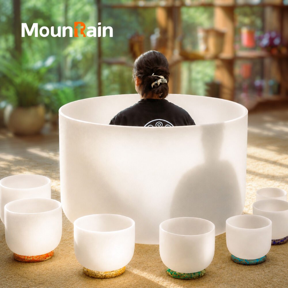 Frosted singing bowls